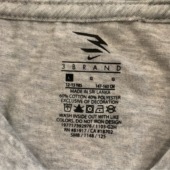 New! Nike 3Brand youth boys size large 14/16 short sleeve shirt athletic top - Picture 3 of 4